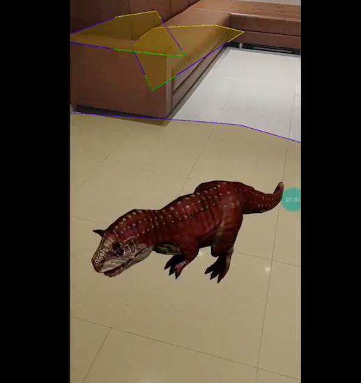 five-minutes-augmented-reality-dinosaur